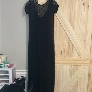 Wild Fable Black Lace Maxi Dress